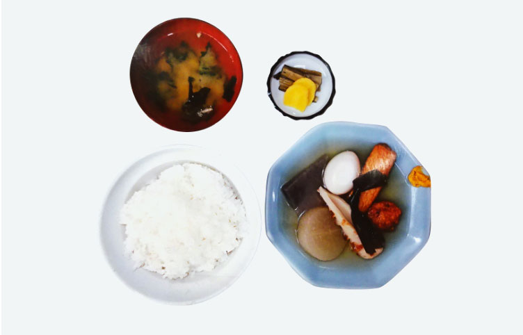 ODEN(Fishcake stew) and rice